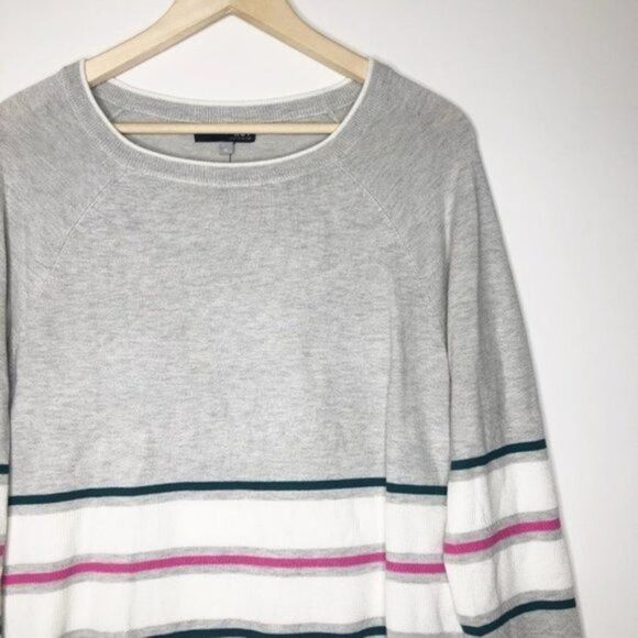 KUT FROM THE KLOTH Stripe Print Crew Neck Sweater  - Picture 2 of 10